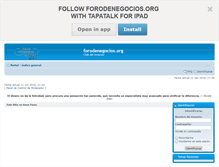 Tablet Screenshot of forodenegocios.org
